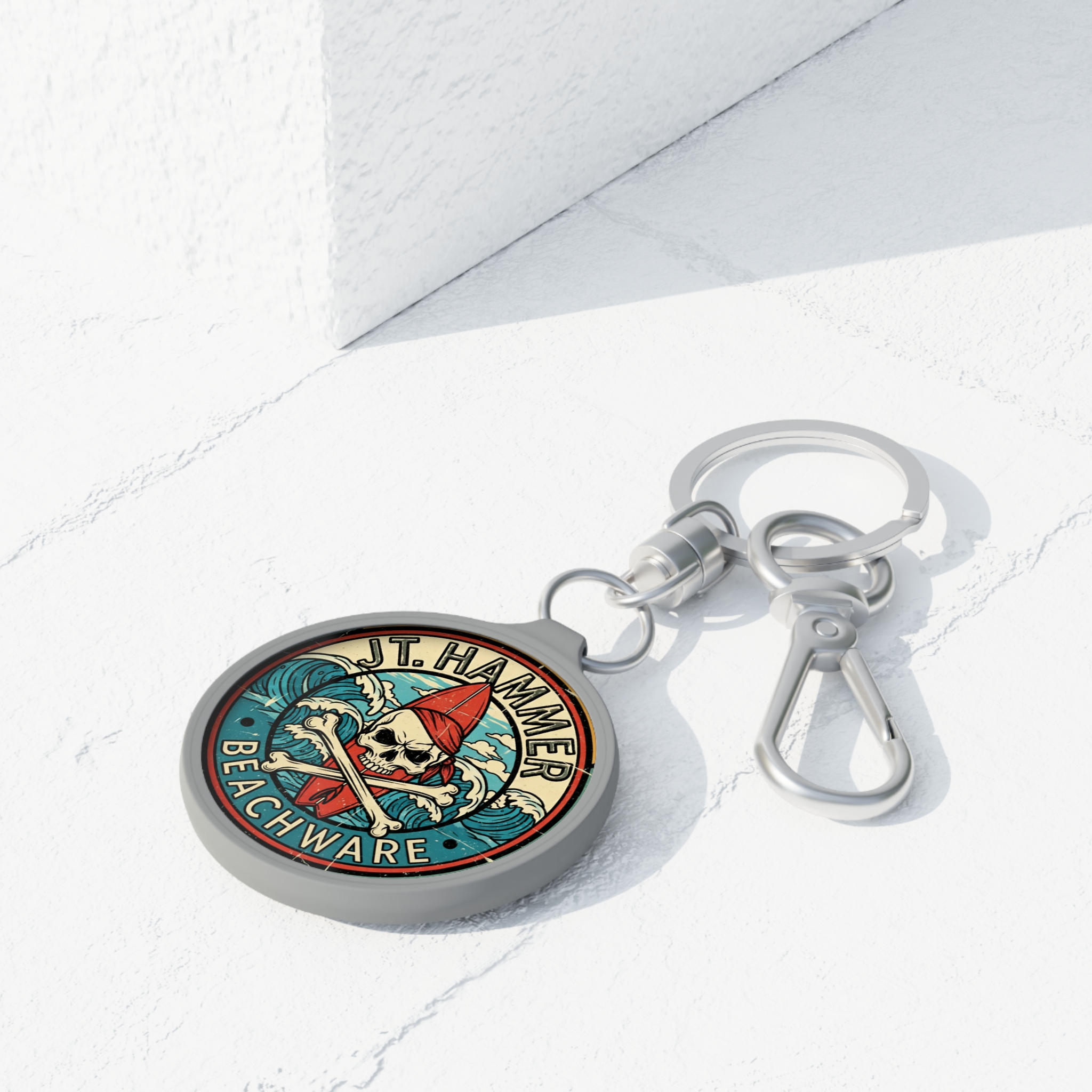 Skull & Surf Logo Keychain